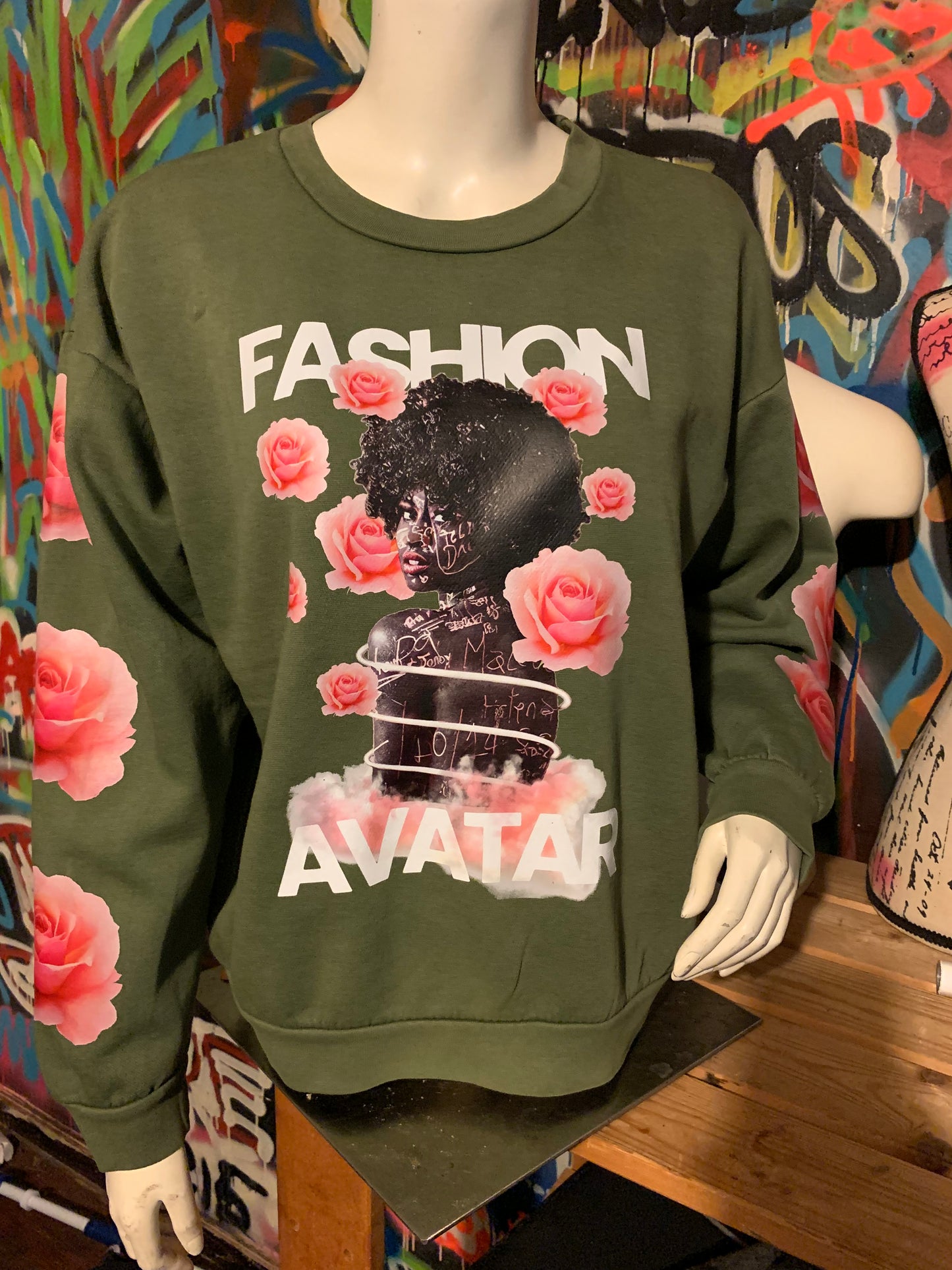 Fashion Avatar “Pink Rose” Sweatshirt