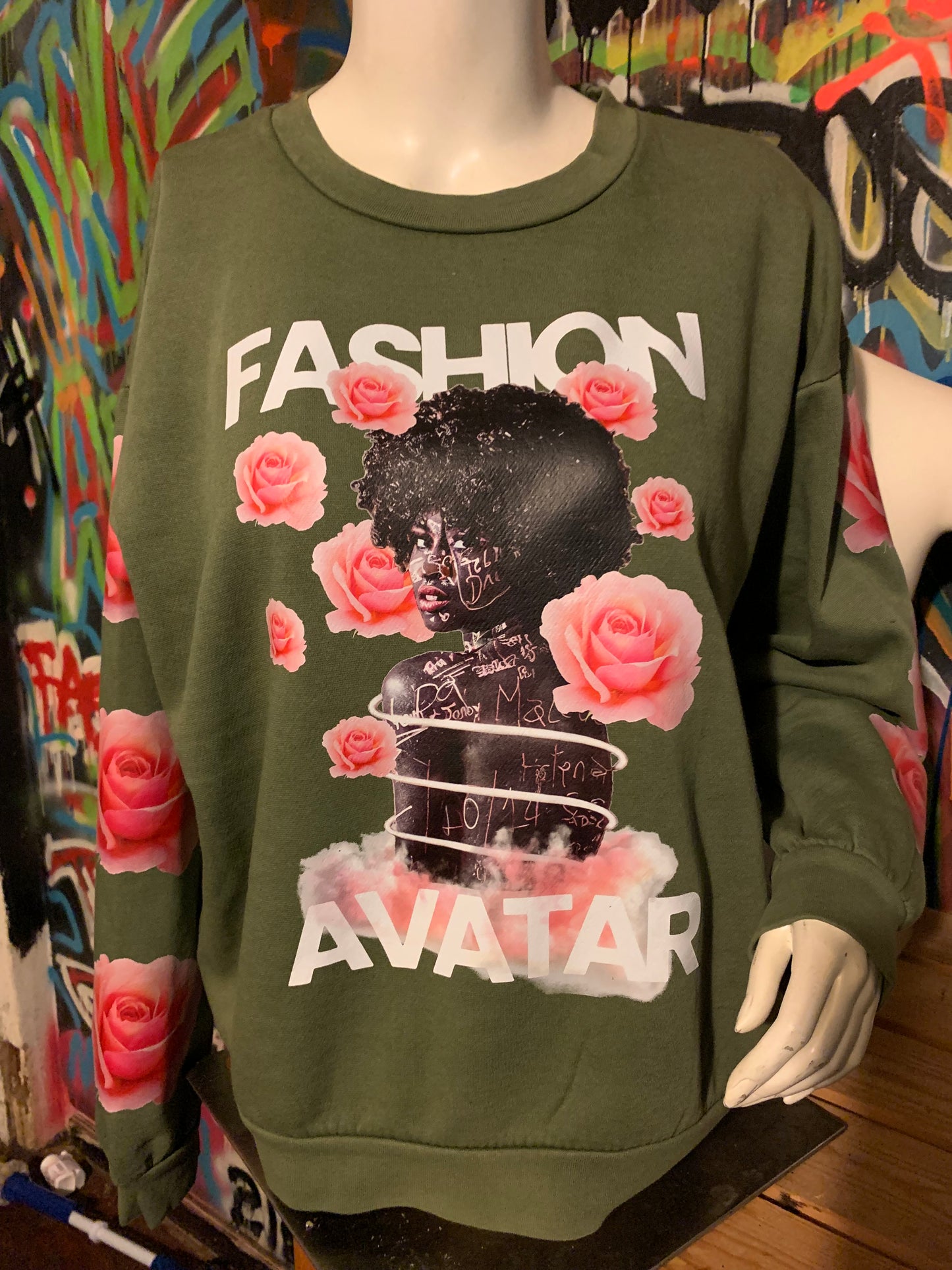 Fashion Avatar “Pink Rose” Sweatshirt